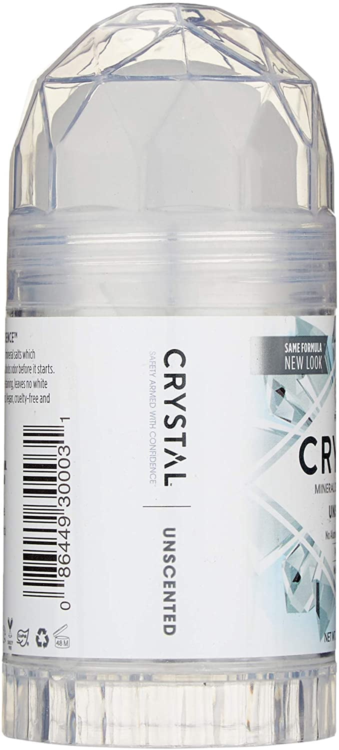 Crystal Mineral Deodorant Stick, Unscented 4.25 oz (Pack of 6)