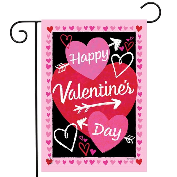 Briarwood Lane Valentine's Garden Flag 12x18 For Outdoor Cupid's Hearts For Valentine's Garden Flag Flags For Outside