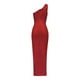 thumbnail image 4 of Vestidos de invitada de boda Prolriy para mujer, vestido largo plisado con lentejuelas y un hombro al descubierto, con lazo en la cintura, 2024, para mujer, color rojo, talla 2, 4 of 6