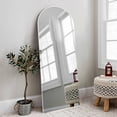 thumbnail image 4 of CONGUILIAO Arched Mirror Full Length Arch Mirror 65"x24" Floor Mirror Mirror Body Mirror White, 4 of 12