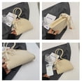 thumbnail image 2 of Xiao Hua Bolso de hombro tejido para mujer, bolso de mano y neceser, elegante bolso de playa de verano, 21,6 x 5 x 18 cm (blanco)., 2 of 4