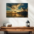 thumbnail image 2 of Elephant Stock Ocean Beach Sunrise Wall Art - Horizontal Canvas Wall Art - Living Room Wall Decor - Nature Canvas - Gray And Orange Decor - 24" x 16", 2 of 4