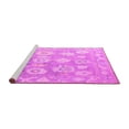 thumbnail image 2 of Ahgly Company Machine Washable Indoor Rectangle Abstract Pink Modern Area Rugs, 3' x 5', 2 of 4