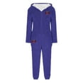 thumbnail image 4 of QATAINLAV Women's Plush Hooded Jumpsuit Cute Graphic Christmas Onesie Pajamas Long Sleeve Winter Warm Fleece Sleepwear, Purple, S, 4 of 5