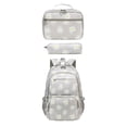 thumbnail image 2 of Mochila ligera con estampado de margaritas para escuela primaria, ideal para adolescentes. Gris, 2 of 9
