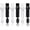 3 White +3 Black, variant on 6 Pairs Elastic No Tie Shoelaces, Universal Tieless Stretch Shoe Laces for Adults