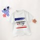 thumbnail image 4 of Gibobby Tirantes Para&nbsp;Camisa Camisetas con estampado de texto del 4 de julio para niños pequeños(Blanco, 3-4 Años), 4 of 5