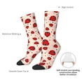 thumbnail image 4 of Hirioo Red Ladybug Pattern Adult Middle Tube Socks Breathable Sock Non-Pilling,Contrasting Color Design, 4 of 6