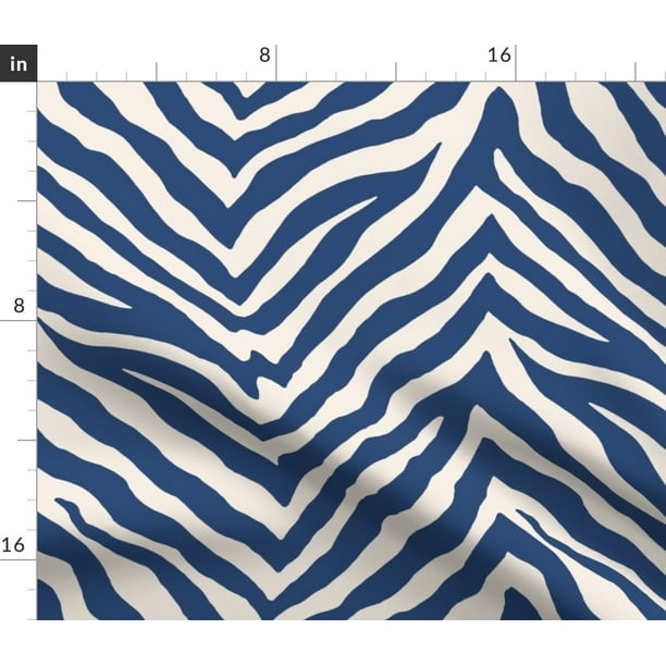 Spoonflower Fabric - Zebra Navy Animal Skin White Blue Safari Printed on  Fleece Fabric Fat Quarter - Sewing Blankets Loungewear and No-Sew Projects  - Walmart.com