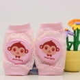 thumbnail image 4 of BESTSKY 2 Pcs Baby Knee Pads for Crawling,Cartoon Print Design Toddlers Kneepads Protector,Flexible Fit Soft Material Knee Pad,Monkey Pink, 4 of 4