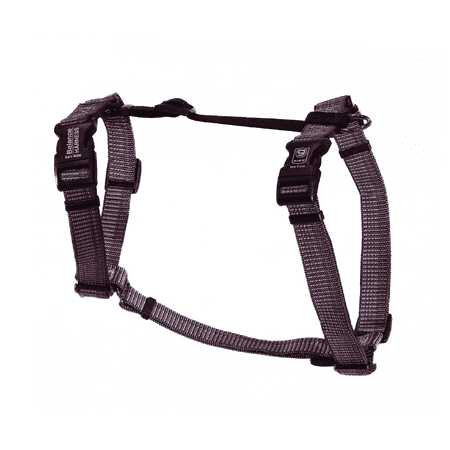 Blue-9 Reflective Buckle-Neck Balance Harness, Fully Customizable Fit No-Pull Harness with 3M Reflective Stitching, Ideal for Dog Training and Obedience, Made in The USA, Grey, XS