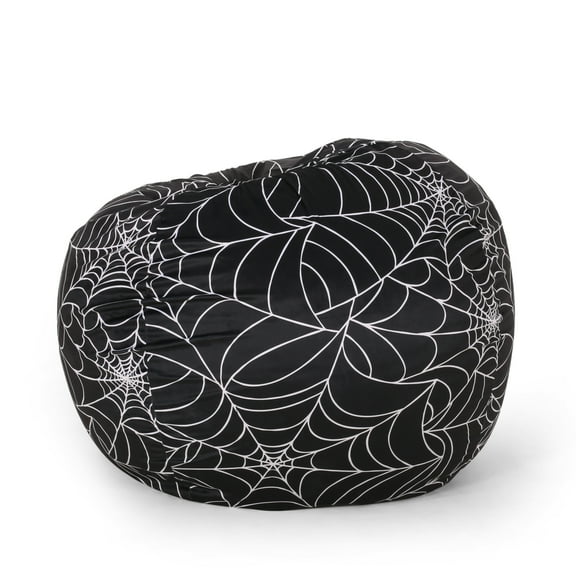 Miekor Furniture Spiderweb 3 Foot Holloween Bean Bag, Black and White 19951