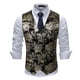 thumbnail image 1 of Chaleco formal Yunclos para hombre con estampado floral de cachemira y jacquard para bodas y fiestas, 1 of 1