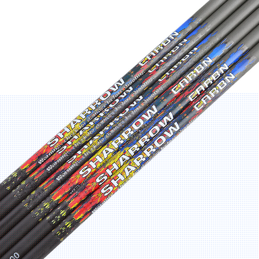 thumbnail image 6 of AME 12X  Archery Pure Carbon Arrows 31" Shaft Spline 250-600 Recurve Compound Bow Hunting（SP250）, 6 of 12