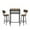 B:Rustic Brown, variant on UHOMEPRO 3-Piece Dining Room Bar Table Set for 2, Modern Bar Table and Chairs Set Industrial Counter Height Pub Table with 2 Wood Stools and Metal Frame, Rustic Brown
