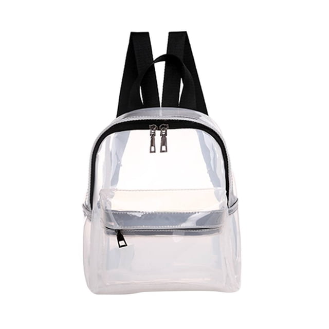 Minnieouse transparente para mujeres y niñas, transparente para estudiantes, bolso de hombro, bolso de hombro de PVC, bolso de hombro de Mochilas blanco Minnieouse BB7324-01