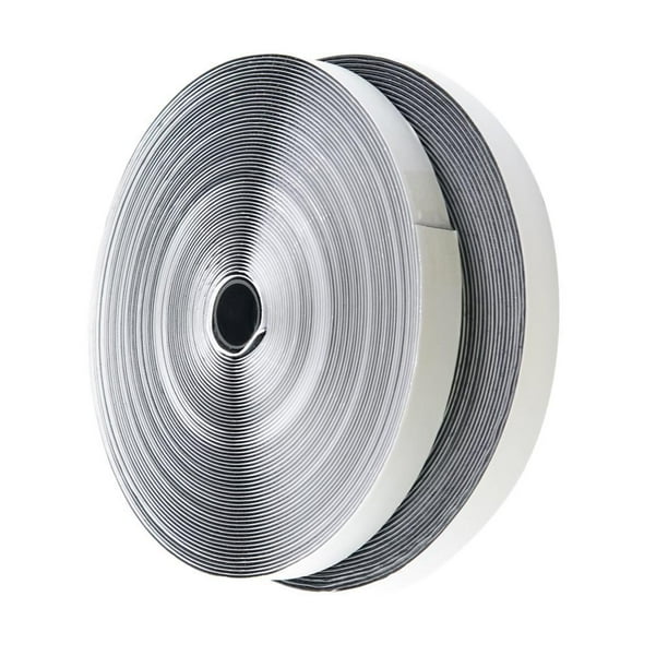 Adhesivo de dos cara, cinta autoadhesiva de dos cara 25M Particularmente fuerte para cortinas, herramientas eléctricas, reparación de decoraciones Negro mayimx Cinta autoadhesiva de bucle de gancho