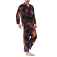 thumbnail image 2 of Naloa Puppy Lying On A Cloud Men’s Pajamas Set - Long Sleeve Button Down Sleep Shirt and Pajama Bottoms Sleepwear Set-Medium, 2 of 7