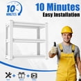 thumbnail image 6 of S-HOME Heavy Duty Metal Fish Tank Stand for 20-30 Gallon Aquariums, Adjustable 3-Tier Stand with Protect Pads, Modern Design for Home Office, White, 6 of 13