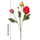 thumbnail image 4 of Billuyoard Ramo de flores de peonía artificial de 4 ramas, decoración de simulación, adorno de flores para el hogar y la oficina Flores artificiales Rosa roja Billuyoard HA7106-01, 4 of 6