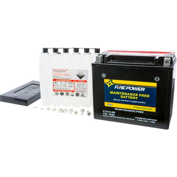 Fire Power Maintenance Free Battery CTX19-BS Compatible With Harley-Davidson XLH883D Sportster 883 Deluxe 1986-1995