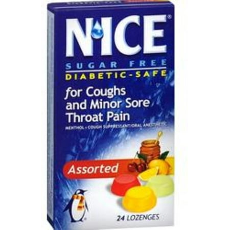 Rapid Dissolve Lozenges - N'ice Lozenges Sugar Free Menthol Eucalyptus, Assorted 24 ea (Pack of 3)