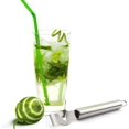 thumbnail image 2 of Stainless Steel Lemon Zester Grater with Channel Knife and Hanging Loop, 2 of 5