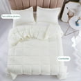 All Season Ivory 3 Piece King Size Down Alternative Comforter Set with