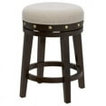 thumbnail image 2 of Home Square Backless Swivel Wood Counter Height Stool Deep Brown - Set of 2, 2 of 7