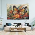 thumbnail image 7 of FREEAMG Butterfly Leaves Flowers Tapestry Hippie Wall Hanging Tapestries Aesthetic Decorative for Living Room Bedroom Ceiling 60x51In, 7 of 7