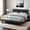 Black, variant on UBesGoo Bed Frame Full Size Upholstered Platform Bed Frame with Headboard,  Mattress Foundation with Wood Support, Gray