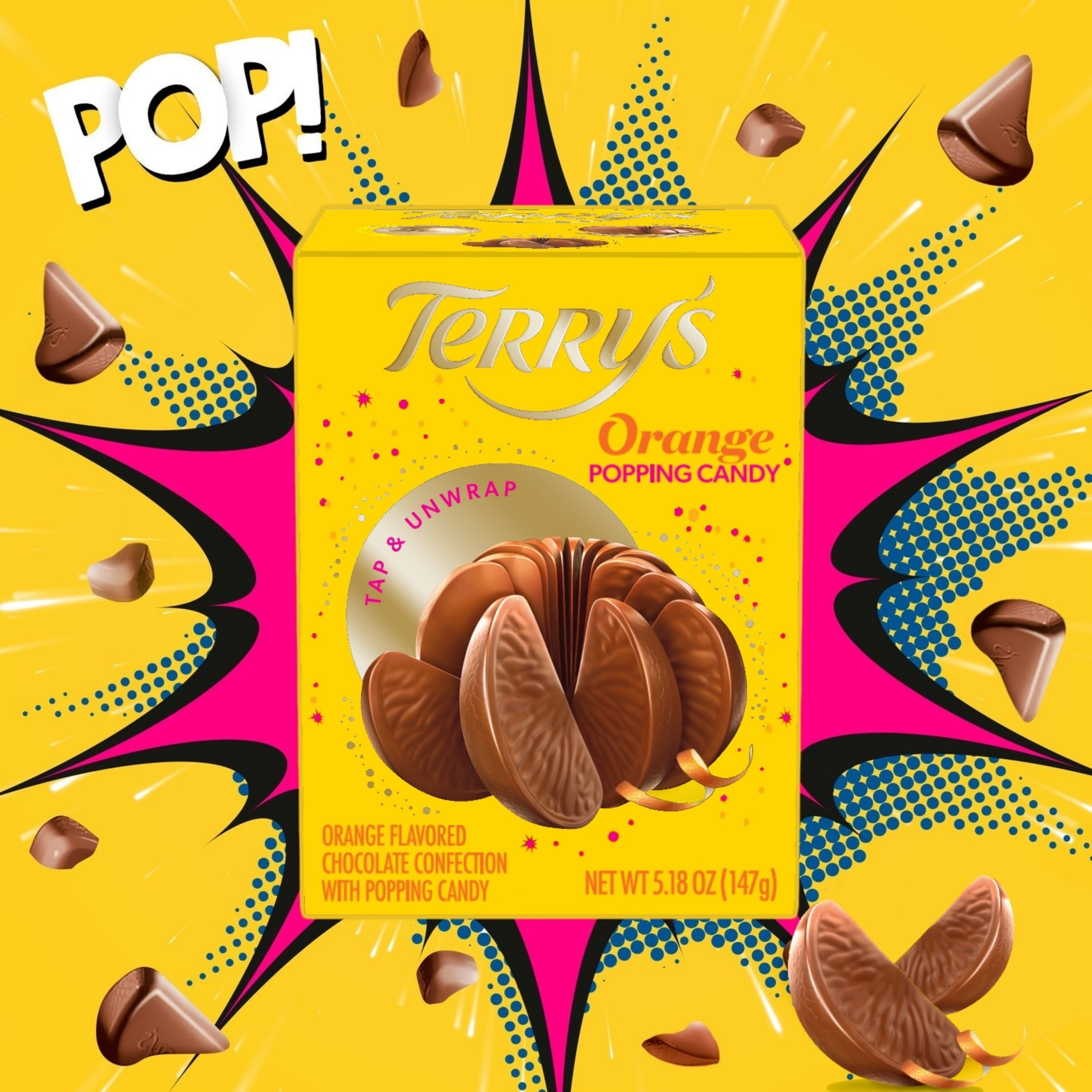 (2 pack) Terry's Chocolate Orange, Milk Chocolate with Natural Orange Flavor and Popping Candy, 5.18oz Box