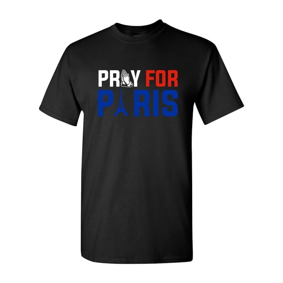 Support Pray for Paris Flag French World Peace Strong DT Adult T-Shirt Tee