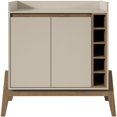 thumbnail image 3 of Manhattan Comfort Essence Vin Rack Serveur en Blanc Cassé, 3 of 12