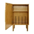 thumbnail image 2 of HomeStock Eclectic Elegance Record Player Stand, Acorn, 20.75 x 16 x 33.5 inches, Wire record slots, Versatile Record and Album Storage Stand, Modern Media Storage Stand, One Drawer Media Stand, 2 of 10