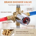 thumbnail image 5 of Wowow Shower Faucet with Valve, Bathroom Tub Shower Faucet Kit, Single Handle Rain Shower Head with Tub Spout, Chrome, 5 of 8