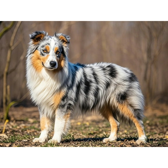 Australian Shepherd Diamond Art 5D Diamond Painting DIY Kits Full Round Drill Crystal by Number Mosaic Handmade Arts and Crafts for Living Room Bedroom Home Wall Decor 12x16 inch