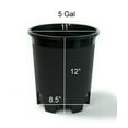thumbnail image 2 of Cotta Planters 5 Gallon Nursery Pots 20-Pack Plastic Premium Black Plastic Planters Bulk Holes for Plant Cage Stakes, 2 of 7