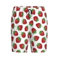 thumbnail image 3 of Yiaed Hand Drawn Strawberry for Men's Soft Sleep Pajama Short Lounging Pajama Shorts-Small, 3 of 8