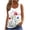White, variant on dazeni Floral Print Tank Tops for Women Trendy Pleated Crewneck Tee Summer Casual Dressy Blouse Loose Sleeveless T Shirts Wine 3X-Large