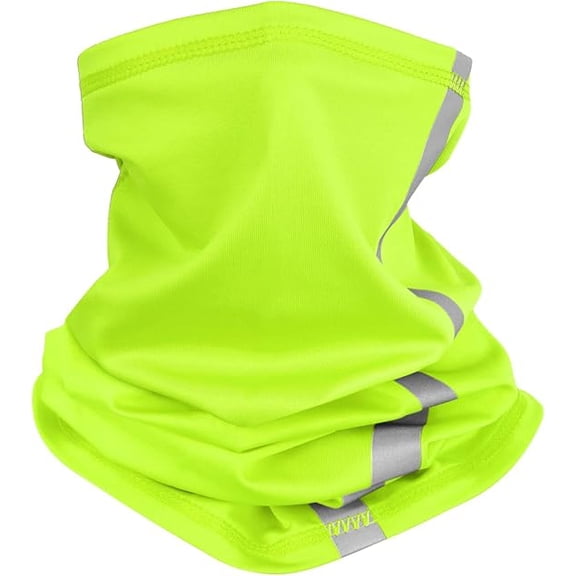 Neck Gaiter for Men Reflective Face Mask Cover, UV Sun Protection Neon Balaclava Hi Vis Bandana for Work