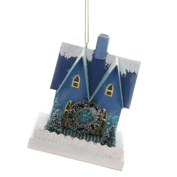 Cody Foster Spectrum House Ornament Paper Christmas Home Family Po1077 Blue
