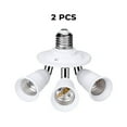 thumbnail image 1 of 3 in 1 E27 Light Socket Splitter Adapter  Standard Base LED Bulb Converter  360 Degrees Adjustable  Bulbs Socket Holder, 1 of 7