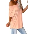 thumbnail image 3 of Mint Plus Pink - Women's Comfy Loose Fit T-Shirts with Crew Neck Elegance, 3 of 5