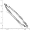 thumbnail image 3 of Sterling Silver Rhodium Plated Twisted Intertwined Bangle Bracelet, 3 of 3