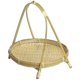 thumbnail image 1 of Bamboo Weaving Straw Baskets Tier Rack Wicker Fruit Bread Food Storage Kitchen Decorate Round Plate Banmo, 1 of 5