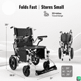 thumbnail image 6 of MediNex Foldable Electric Wheelchair for Adults, 350+ LBS Capacity Lightweight Motorized Wheelchair, 20in Extra Wide Seat, 12Ah Lithium Battery, 20-Mile Range, Silver, 6 of 10