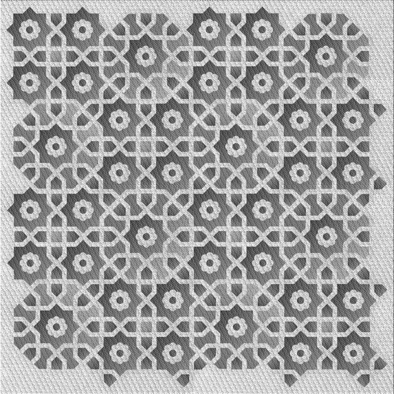 Ahgly Company Indoor Square Patterned Light Gray Area Rugs, 7' Square