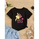 thumbnail image 1 of Girls' Summer Breathable T-Shirt with Cute Giraffe Print - Comfy, Stretchy Casual Outdoor Tee for Youngsters, Girl T Shirt, 1 of 5
