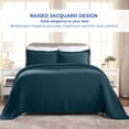 thumbnail image 4 of Superior Fleur De Lis Cotton Decorative Bedspread and Sham Set, Twin, Deep Sea, 4 of 10